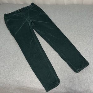 Madewell High Rise Skinny Corduroy Pants Womens Size 29 Green Minimalist Preppy